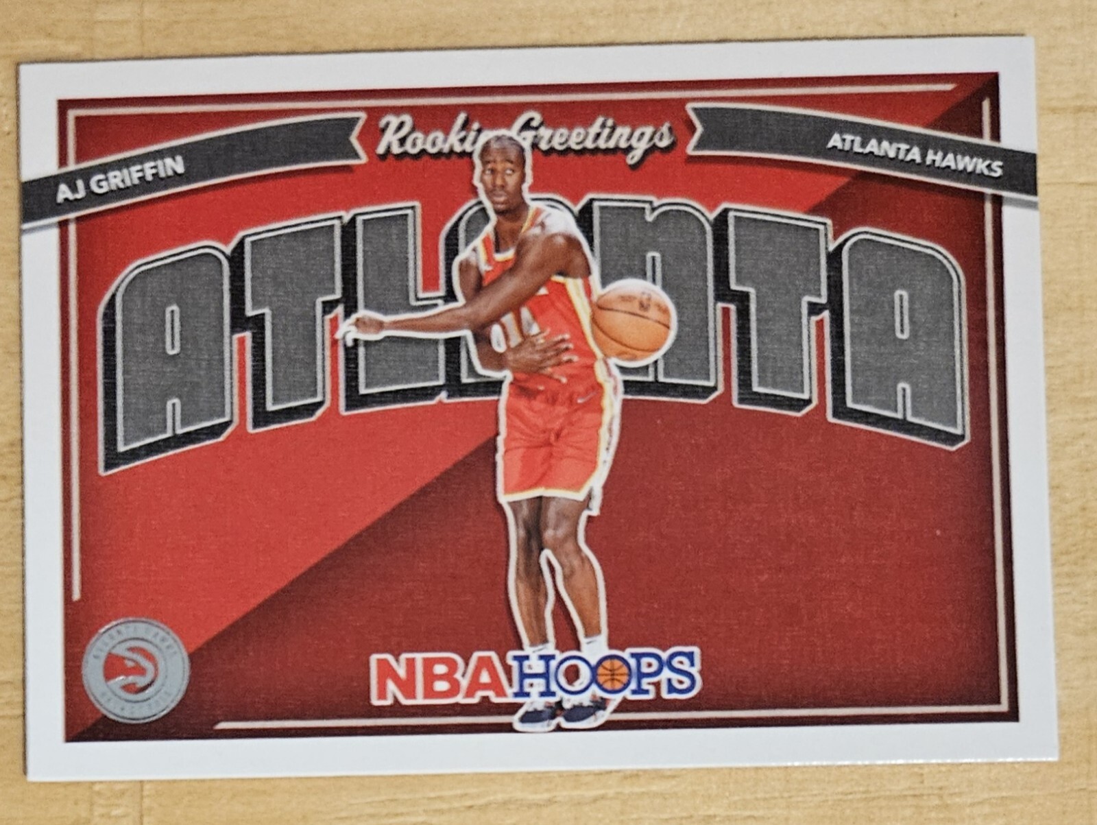 AJ Griffin RY 2022-23 Hoops - Rookie Greetings #16 Hawks Insert ACC All-Freshmen
