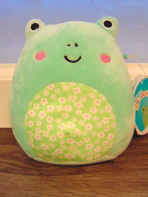 SQUISHMALLOW 5'' WENDY floral belly  Calico FROG NWT RARE Plush Summer Claire' 