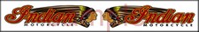 NEW PEEL STICK INDIAN MOTORCYCLE DOUBLE DECAL LEFT AND RIGHT FACING 1.5" x .375"
