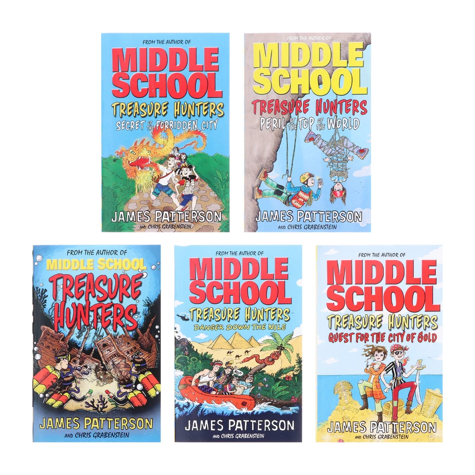 Middle School Treasure Hunters Series by James Patterson 5 Books Set -Paperback - Image 2 of 4