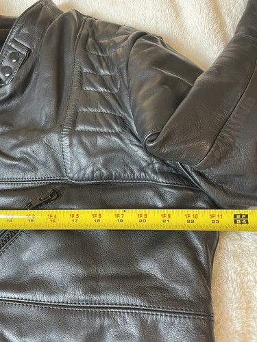 Vintage HARLEY DAVIDSON schwarz Leder Motorrad Biker gepolsterte JACKE Mantel Herren XL - Bild 8 von 17