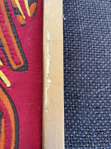 Vtg Panama Kuna Native American Framed Hand Sewn Fabric Mola, Overall 29" x 25" - Picture 4 of 7