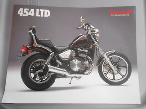 Kawasaki Dealer Features & Specification Brochure Chart 1988 454 LTD