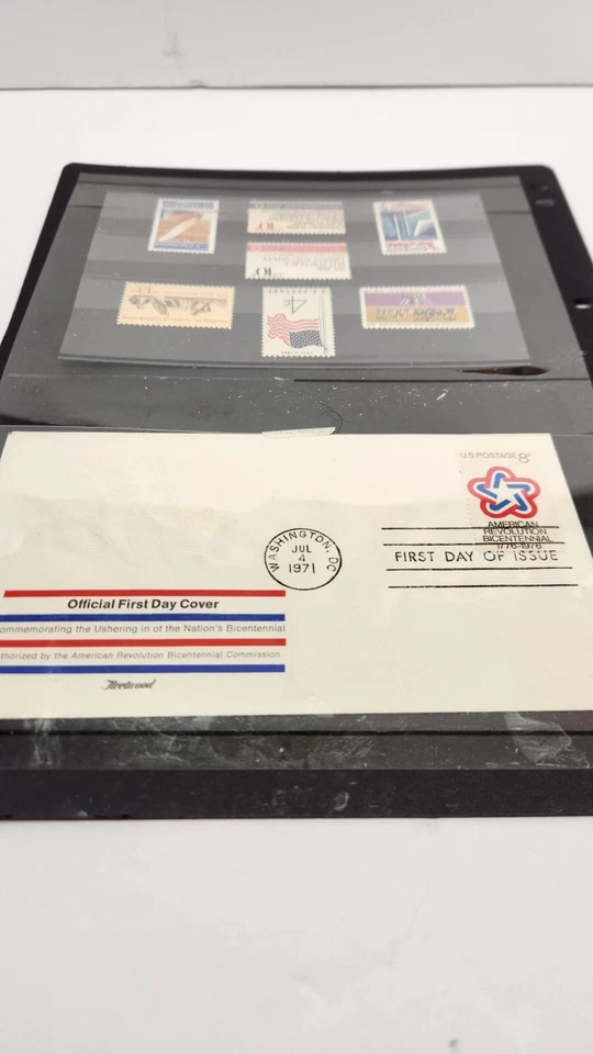 american revolution bicentenial first day issue unused stamps with envelope - Image 2 of 2