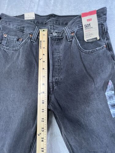 NWT LEVI's 501 Womens 29 x 30 Faded Black High Rise Raw Hem Straight Leg - Picture 7 of 13