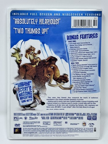 Ice Age (DVD, 2002, 2-Disc Set, Includes Full Frame and Widescreen Versions) - Picture 2 of 6