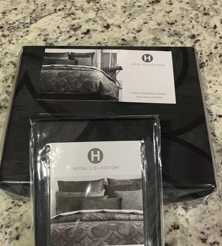Hotel Collection Marble Geo King Duvet Cover +2Euro Shams. Brand New! - Picture 3 of 7