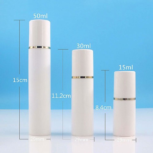 15/30/50ml Silver/Gold Ring Portable Cosmetic Empty Lotion Airless Pump Bottles - Picture 5 of 9