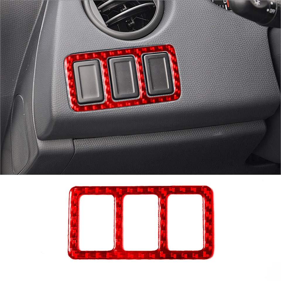 Kit de cubierta interior completo de fibra de carbono rojo 53 piezas para Suzuki Grand Vitara Foto 3 de 4