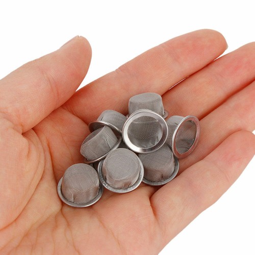 10Pcs Crystal Smoking Pipe Screen Metal Steel Mesh Bowl Tobacco Holder Filter - Foto 2 di 6