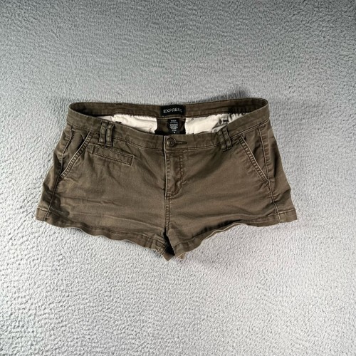 Express Shorts Womens 6 Brown Bermuda Booty Short Short Casual Pockets Ladies