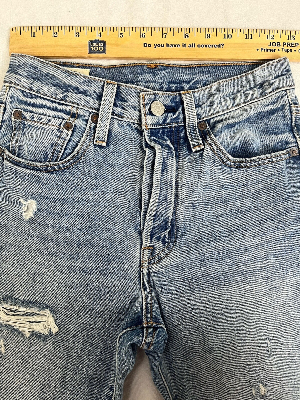 Levi 501 S Big E Irregular Button Fly Distressed … - image 7