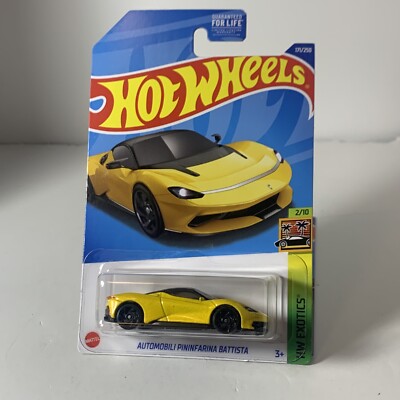 2022 Hot Wheels 171/250- Automobili Pininfarina Battista-Yellow- Exotics 2/10