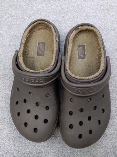 crocs baya lined Womens 9 Mens 7 Green Clogs Comfort Shoe - Afbeelding 2 van 11