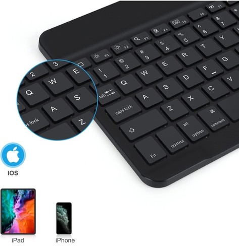 OMOTON Ultra-Slim Bluetooth iPad Wireless Keyboard KB505 Black NEW & SEALED! - Picture 6 of 10