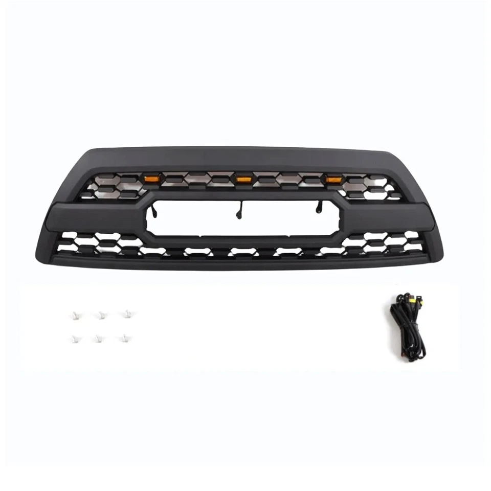 Matte Black Grille for 2006-2009 Toyota 4runner TRD Pro Style Grill with LEDs - Image 2 of 4