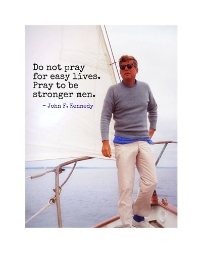 John F. Kennedy 8x10 Segelfotodruck Inspirierendes Zitat Präsident JFK - Bild 2 von 2
