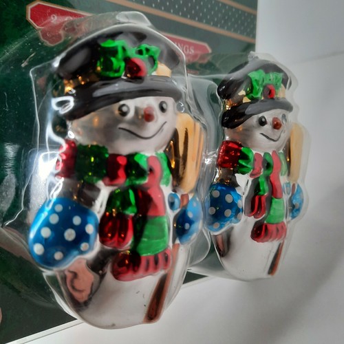 Snowman Frosty Christmas Napkin Ring Shiny Silver Allure 1998 Holiday 4 Vintage - Picture 9 of 12
