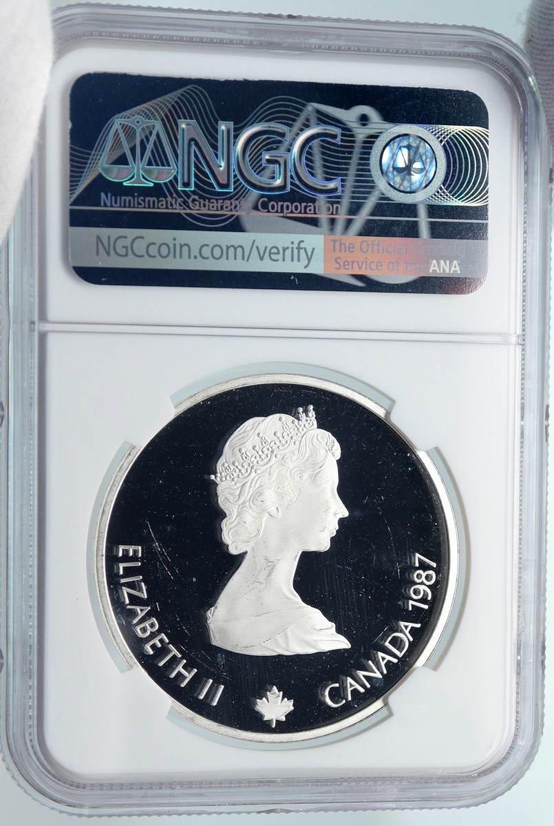 1987 CANADA 1988 CALGARY OLYMPICS Ice Skating Proof Silver $20