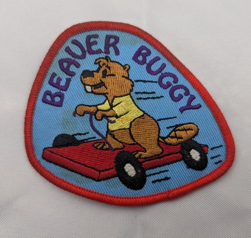 Vintage Boy Scouts Beaver Buggy 3-1/4" x 3" Patch