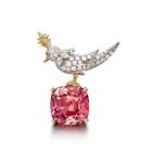 Cushion Lab Created Sapphire Cubic Zirconia Brooch Pin 14K Yellow Gold Plated