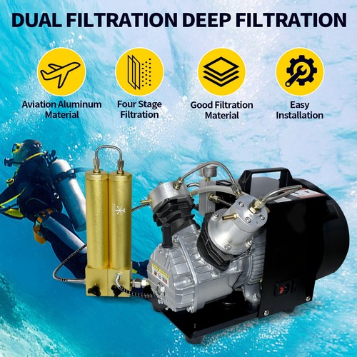 TUXING 4500Psi Two Stage Filtration for Air Compressor Oil-Water Filter408*100mm - Picture 4 of 7