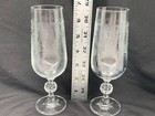 2 Cascade Crystal Fluted Champagne Glasses Etched Great For Wedding Glasses
