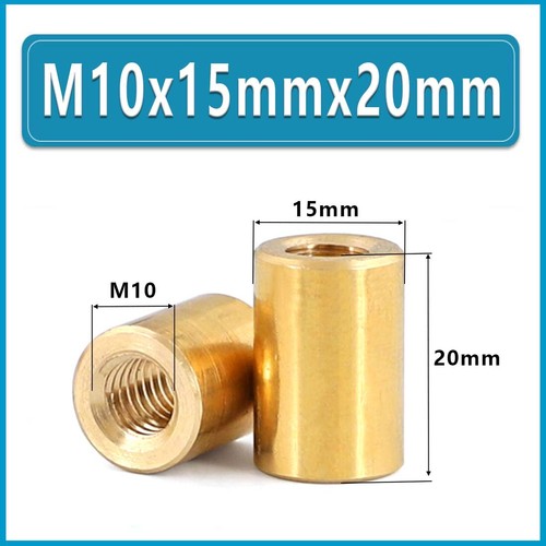 Brass Round Studding Connector Long Nuts M1.6 to M12 Thread Rod Bar Sleeve Tube - Picture 119 of 136