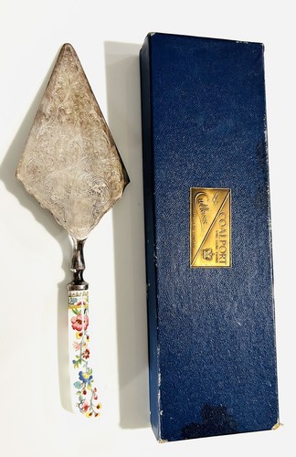 Vintage Coalport Fine Bone China Sterling Silver Pie Cake 11” Serving Knife - Picture 4 of 7
