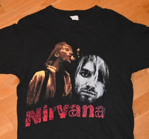 NIRVANA rare Kurt Cobain grunge rock concert te 1990s vintage concert t-shirt, vintage, single stitch, B+ condition