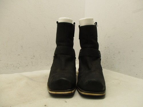 Asos schwarze Harness-Stiefeletten aus Leder Damengröße 7 - Bild 2 von 9