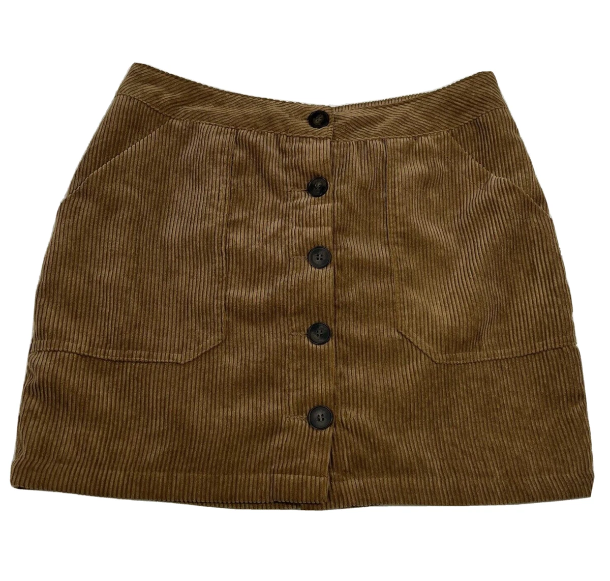Brown corduroy top button up skirt