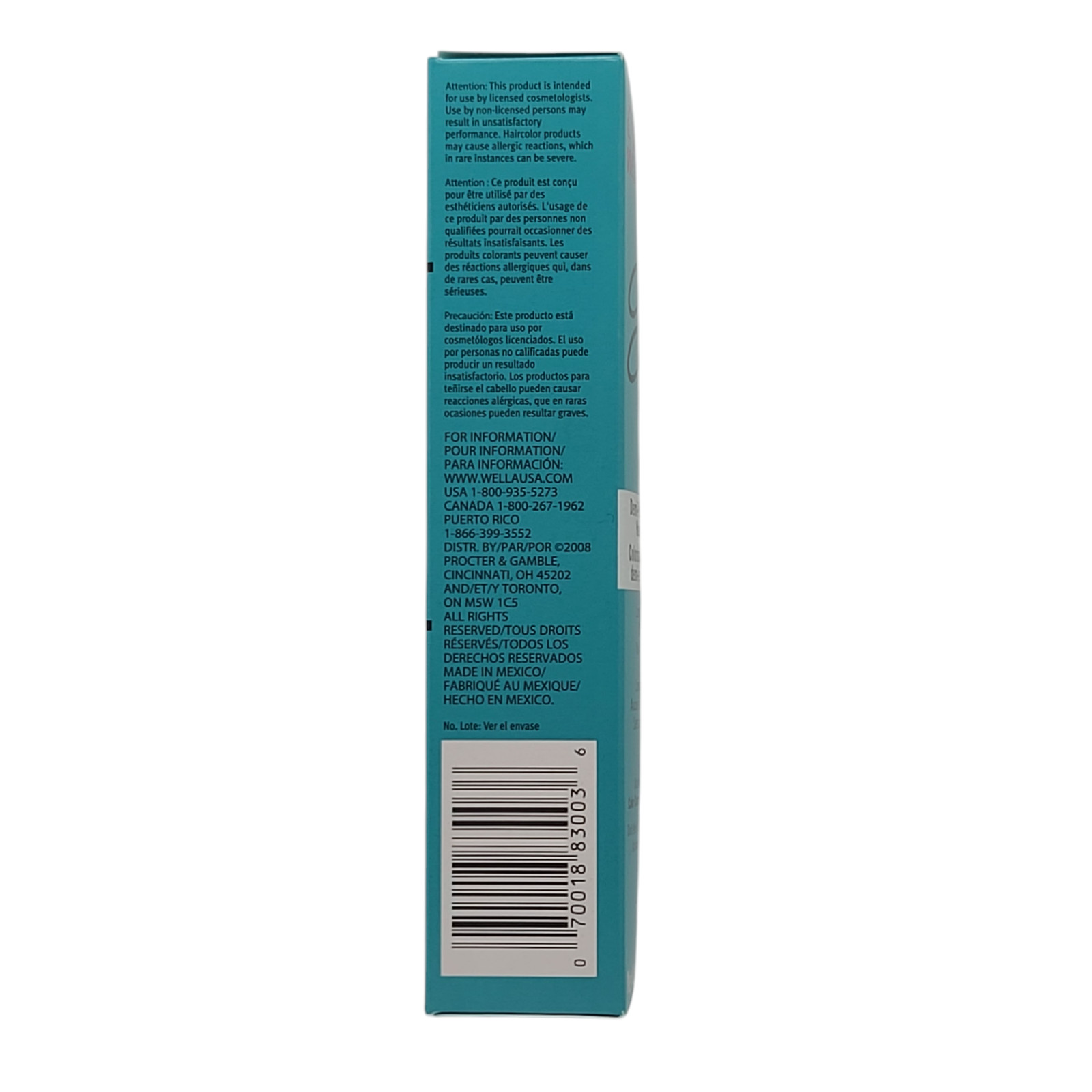3 Pack Wella Color Charm Permanent Gel Hair Color 5N 5/0 Light Natural Brown 2oz