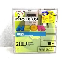   IBM Imation Neon 2HD 3.5 Inch Diskettes 10 ...