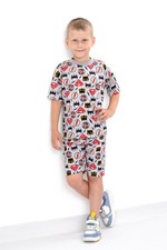 Boy  s Summer Set T-Shirt  Shorts   Breathable Knit, Colorful Print, Summer...