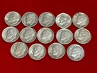 15 Roosevelt Dimes - 90% Silver - 1947-1964 Range
