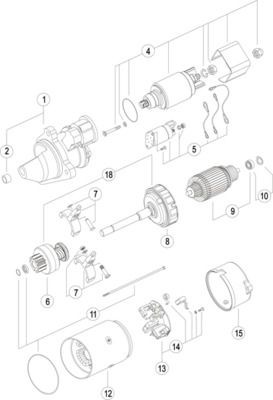 Starter 10.5mm Bore Diameter 89mm Flange Diameter 9 Teeth Replacement MAHLE