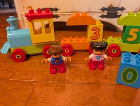 LEGO DUPLO 10558 Number Train w/ Boy & Girl Figures - Incomplete 