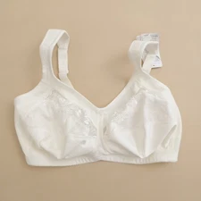 Anita Safina Full Coverage White Bra Lace Detail Underwire Size 40E
