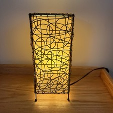 Vtg MCM Style Boho Brown Rattan Nito Vine Acc...