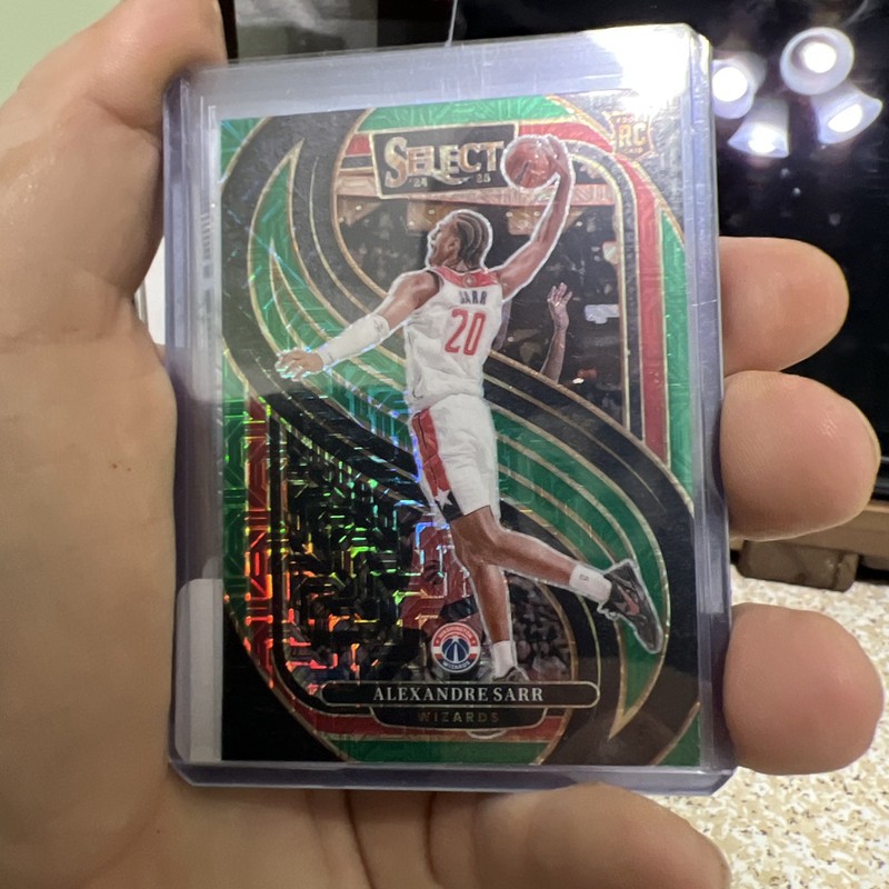 2024-25 Panini Select - Premier Level Alexandre Sarr #185 Green Scope Prizm (RC)