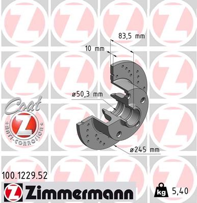 2x BRAKE DISC 100.1229.52 FOR AUDI A4B5 AHU/AFF/ATJ/AJM/AFN/AVG/1Z/AHH 1.9L 4cyl - Picture 2 of 8