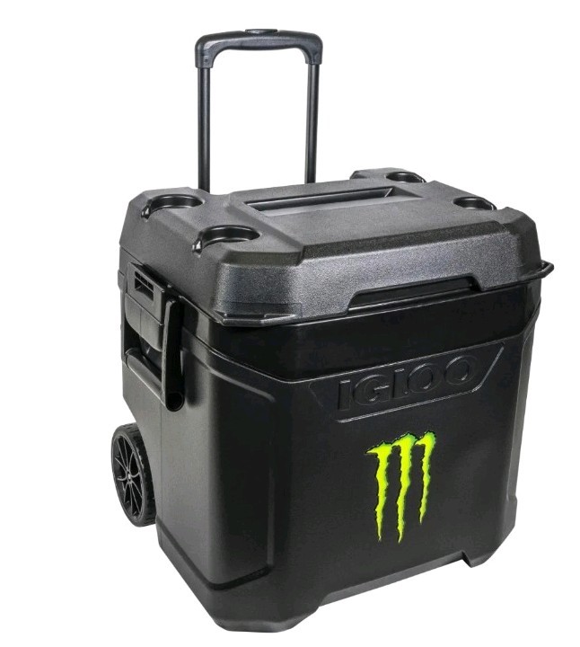 *BRAND NEW IN BOX* Monster Energy x Igloo 62 Qt Maxcold Latitude Roller Cooler 