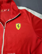 PUMA Ferrari Men's Full-Zip Track Jacket Zipped Pockets Red L 003202733