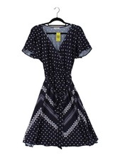 Goddiva A-Line Midi Dress UK10 in Blue