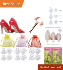 Clear High Heel Protectors - 9 Pairs in Small, Medium Large for Outdoor Events