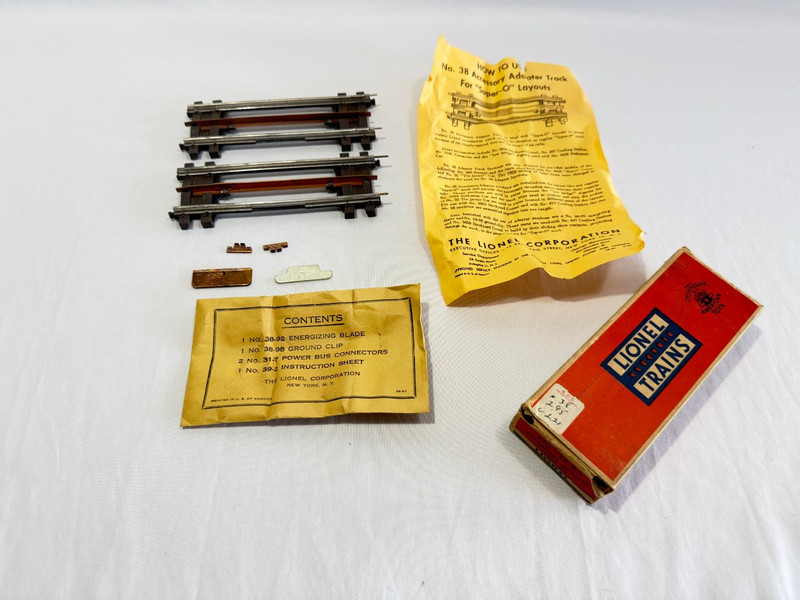 LIONEL POSTWAR N0. 38-85 SUPER O ACCESSORY ADAPTER TRACK SET
