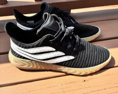 Adidas Sobakov Men s Black White Gum Running Sneakers Shoes Size 12