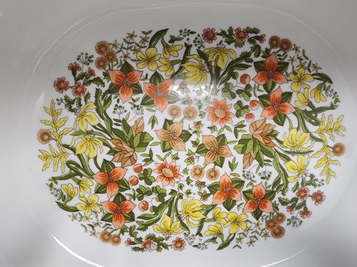 VTG Corelle Corning Ware Indian Summer Oval Serving Platter 12" x 10" Discont - Picture 2 of 3