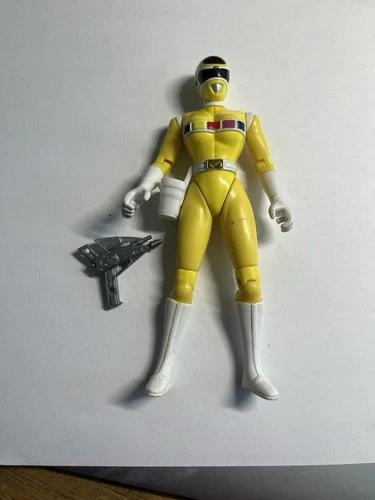 1997 Vintage Bandai Power Rangers in Space Yellow 5.25” Action Figure C3